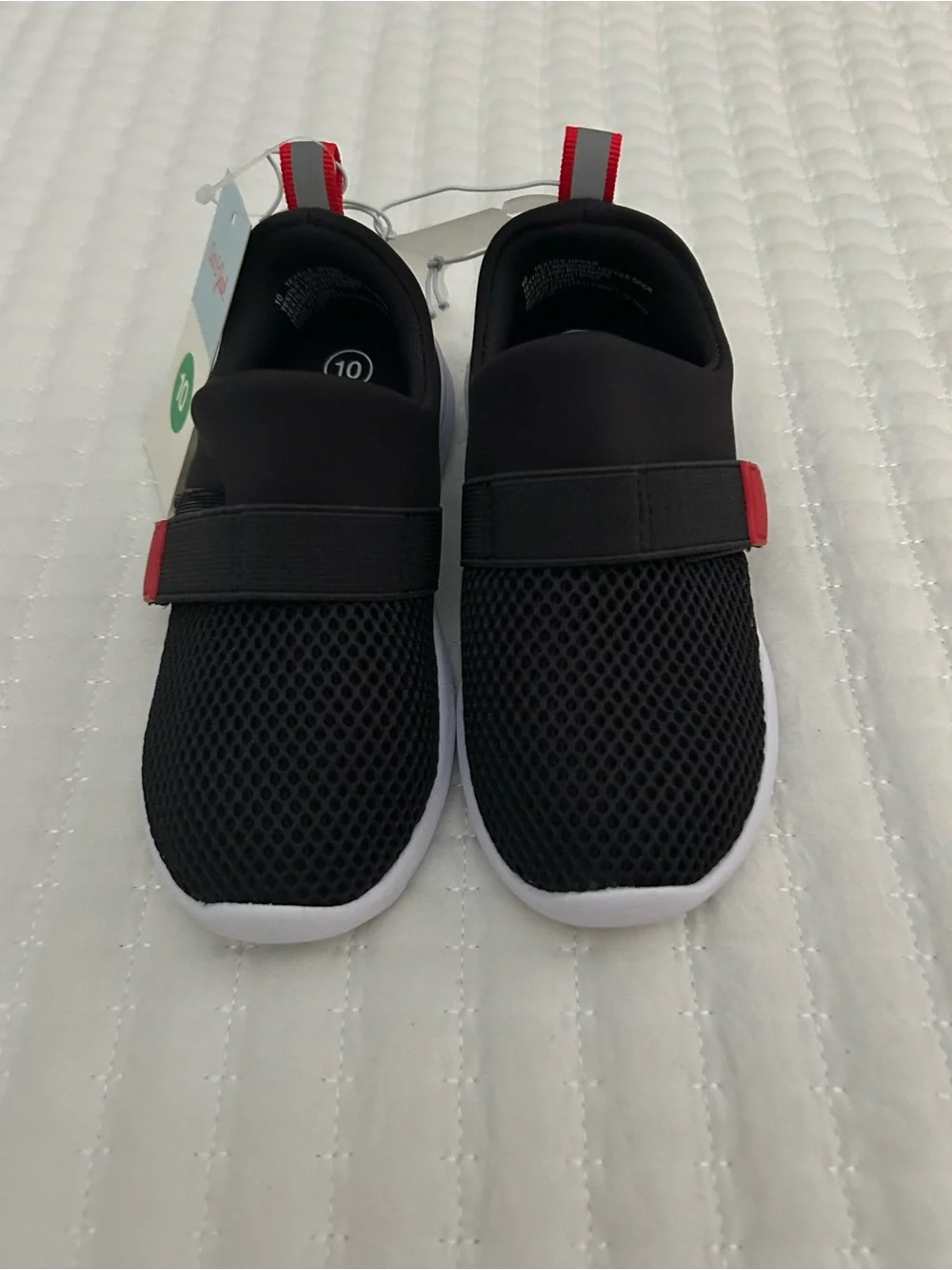 Cat & Jack Boys Black/Red Slip-On Austen Mesh Water Shoes NWT Toddler Size 10